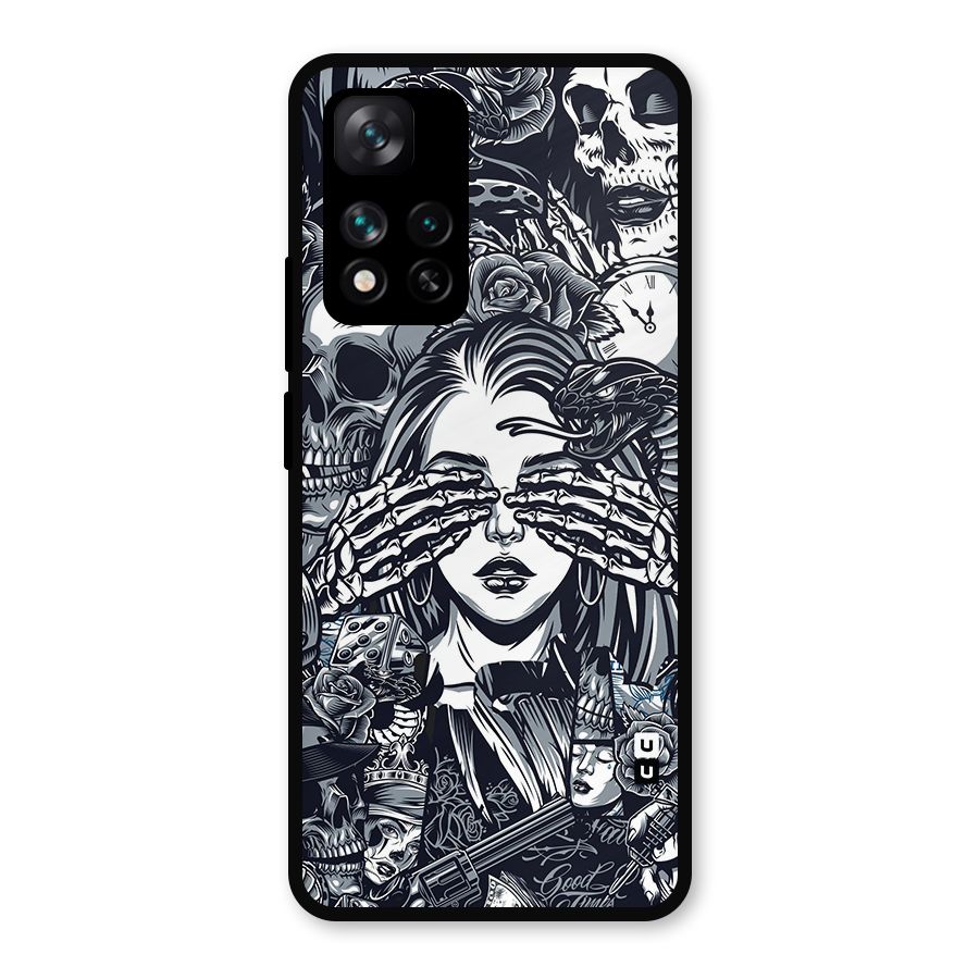Vintage Skulls and Girl Style Metal Back Case for Xiaomi 11i Hypercharge 5G