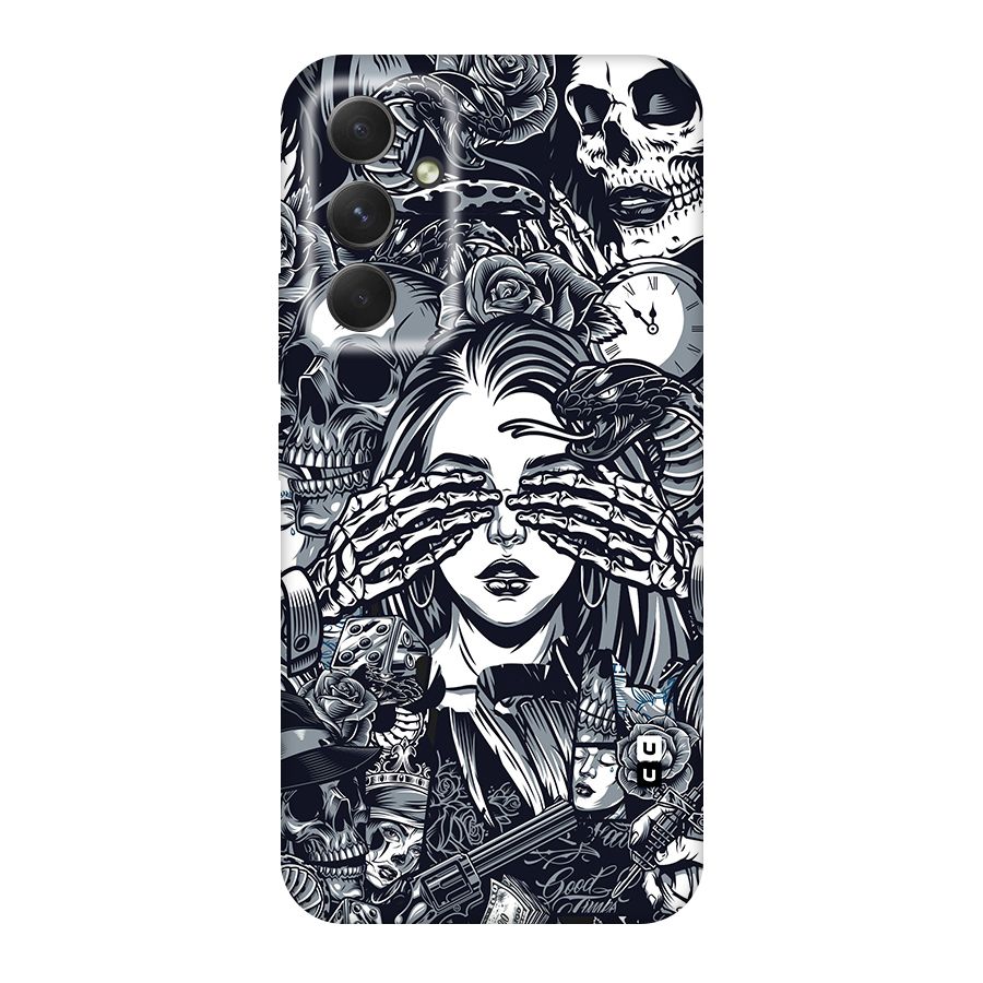 Vintage Skulls and Girl Style Original Polycarbonate Back Case for Galaxy A54