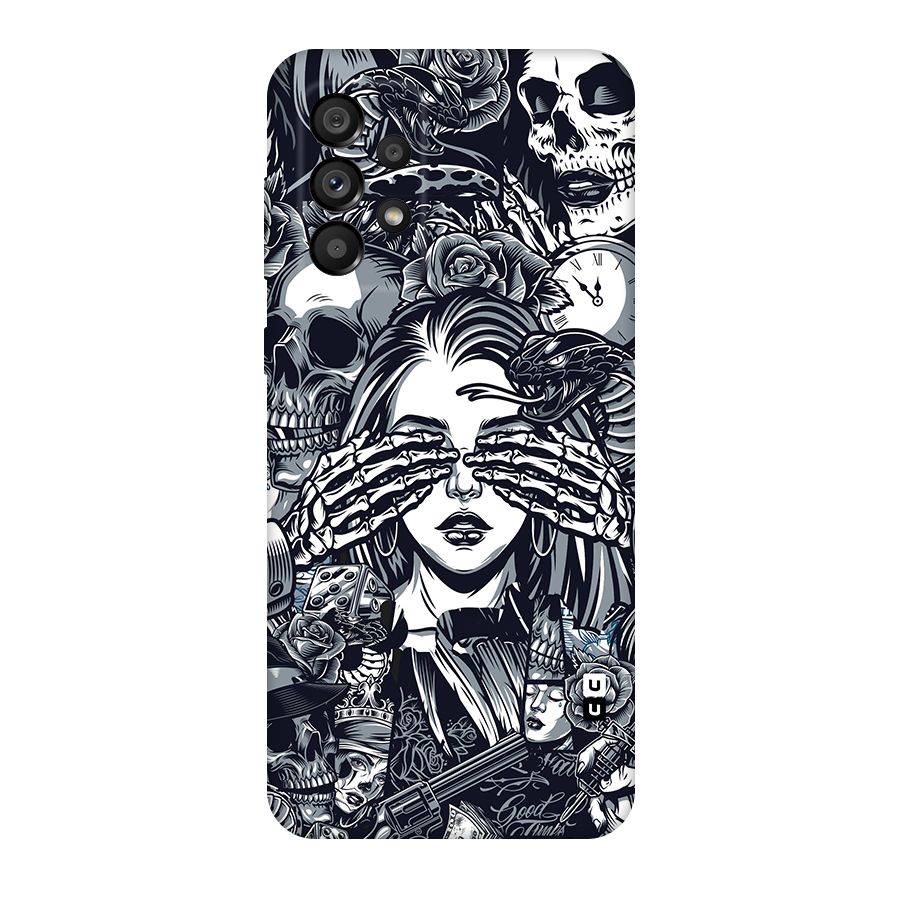 Vintage Skulls and Girl Style Original Polycarbonate Back Case for Galaxy A73 5G
