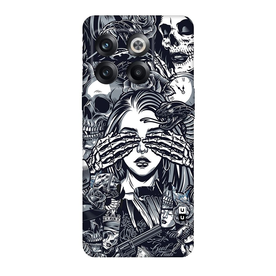 Vintage Skulls and Girl Style Original Polycarbonate Back Case for OnePlus 10T