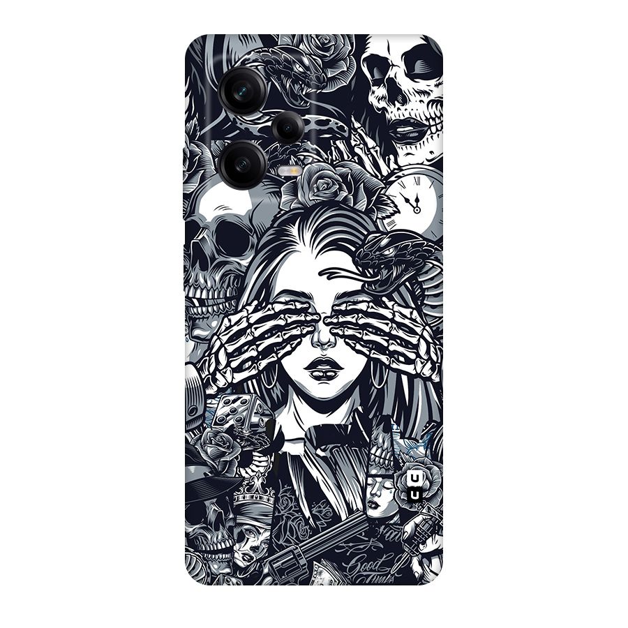Vintage Skulls and Girl Style Original Polycarbonate Back Case for Redmi Note 12 Pro
