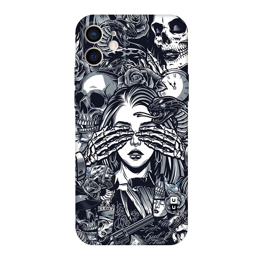 Vintage Skulls and Girl Style Original Polycarbonate Back Case for iPhone 12