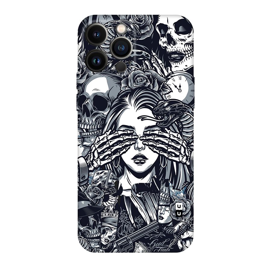 Vintage Skulls and Girl Style Original Polycarbonate Back Case for iPhone 13 Pro Max