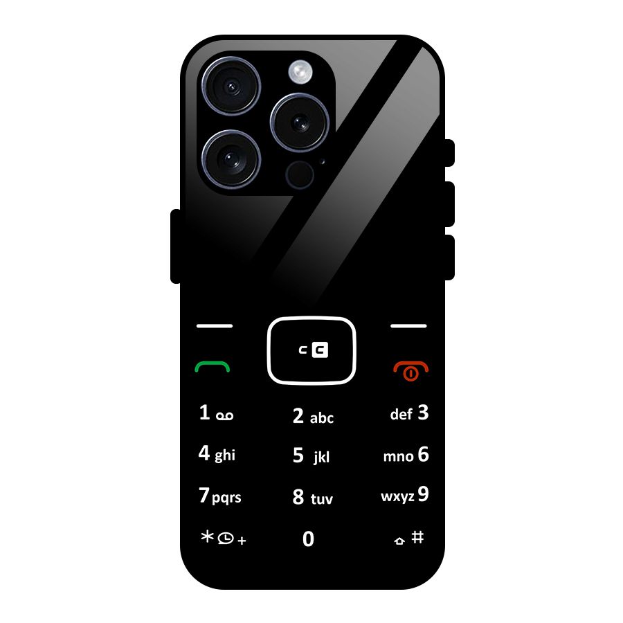 Vintage Smart Phone Glass Back Case for iPhone 15 Pro