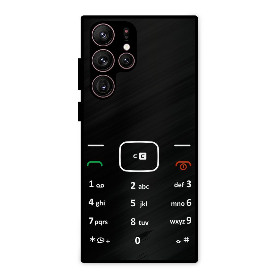 Vintage Smart Phone Metal Back Case for Galaxy S22 Ultra 5G