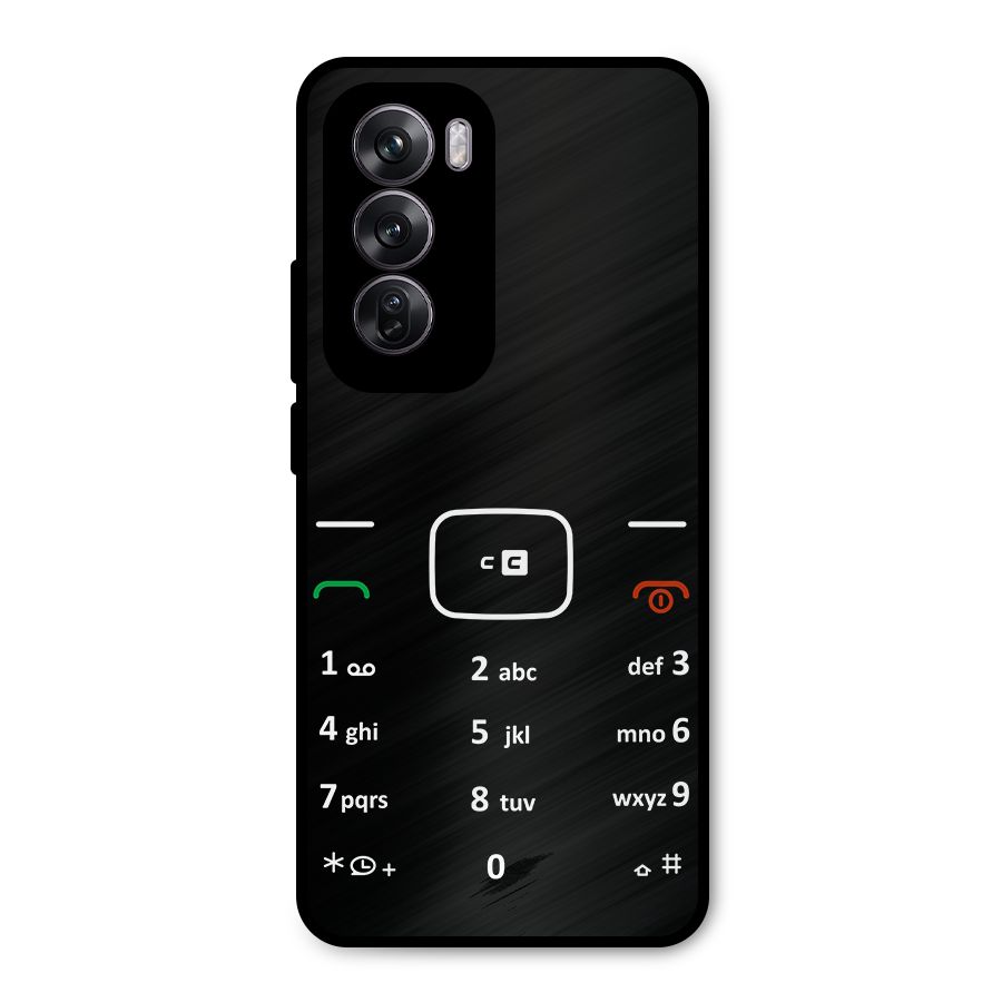 Vintage Smart Phone Metal Back Case for Oppo Reno12 Pro