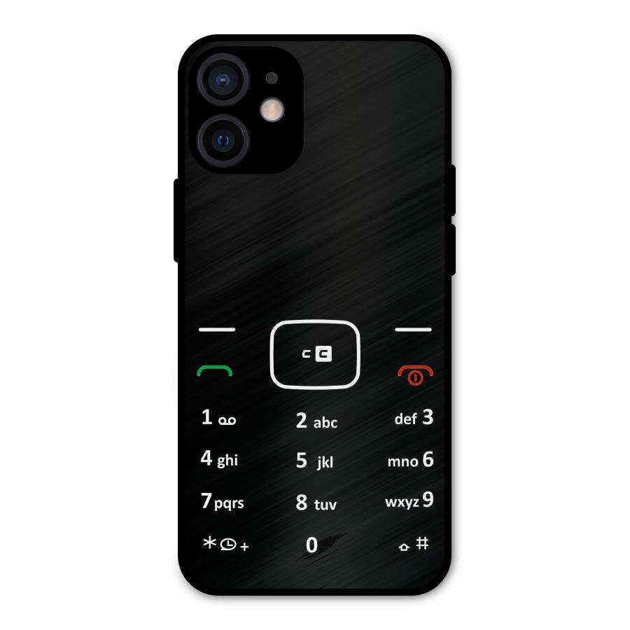 Vintage Smart Phone Metal Back Case for iPhone 12 Mini