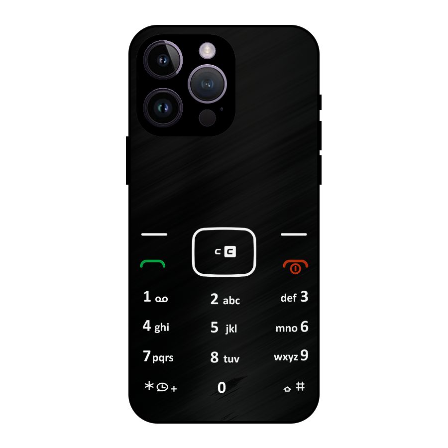 Vintage Smart Phone Metal Back Case for iPhone 14 Pro Max