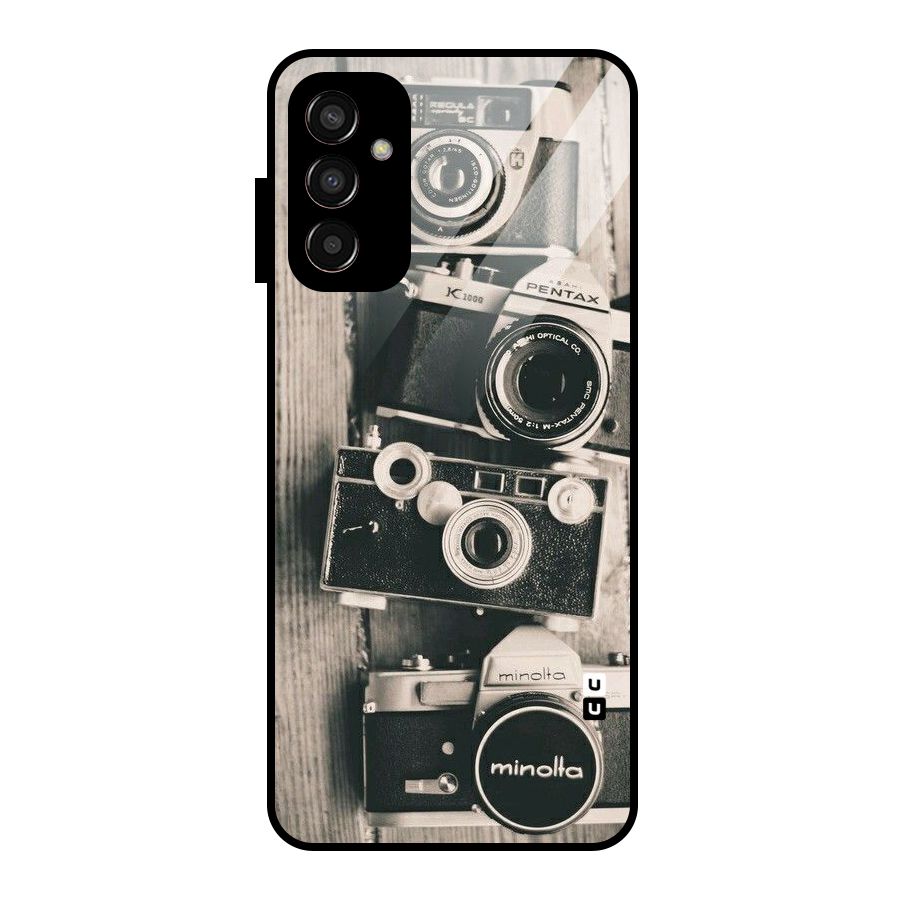 Vintage Style Shutter Glass Back Case for Galaxy F13