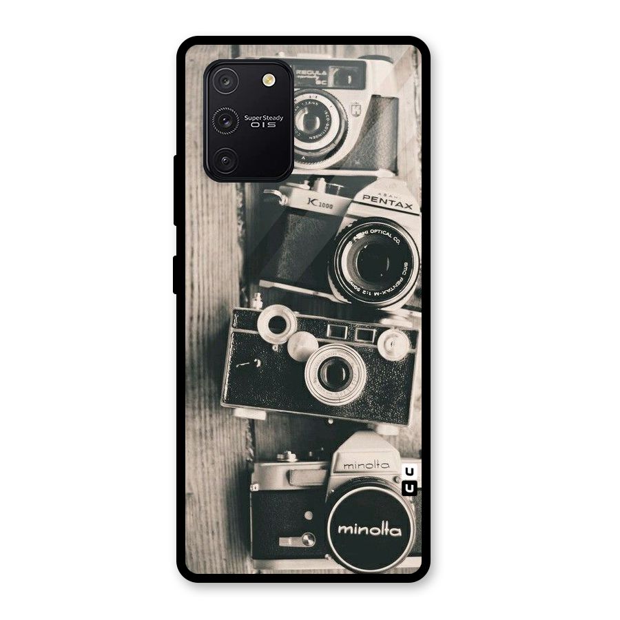 Vintage Style Shutter Glass Back Case for Galaxy S10 Lite