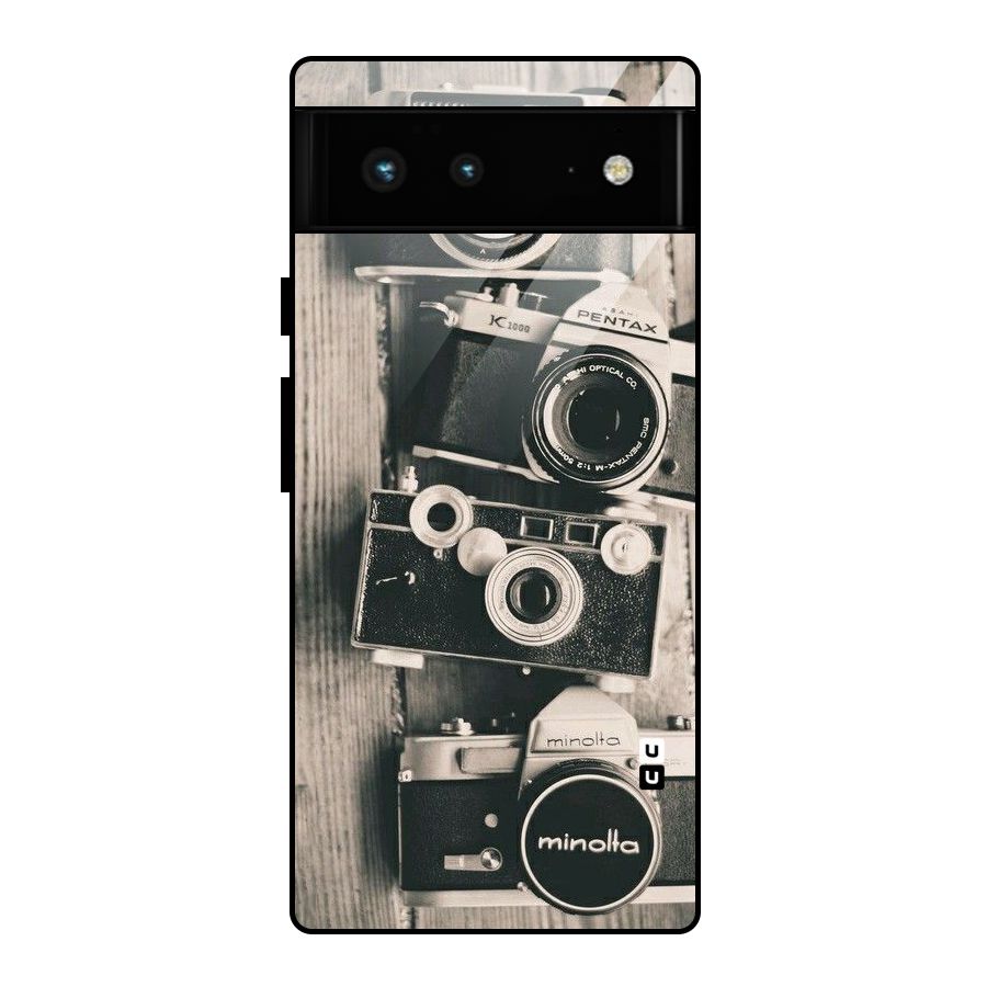 Vintage Style Shutter Glass Back Case for Google Pixel 6