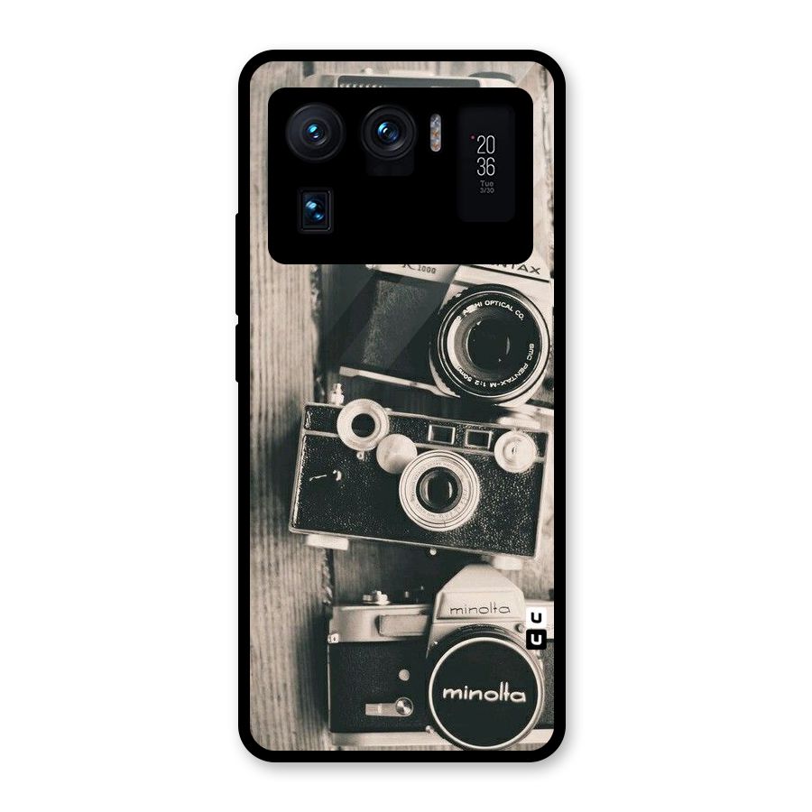 Vintage Style Shutter Glass Back Case for Mi 11 Ultra