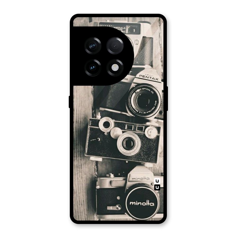 Vintage Style Shutter Glass Back Case for OnePlus 11R