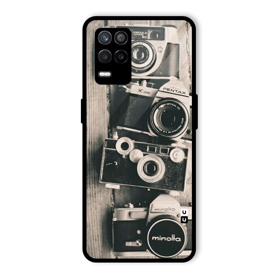 Vintage Style Shutter Glass Back Case for Realme 8s 5G