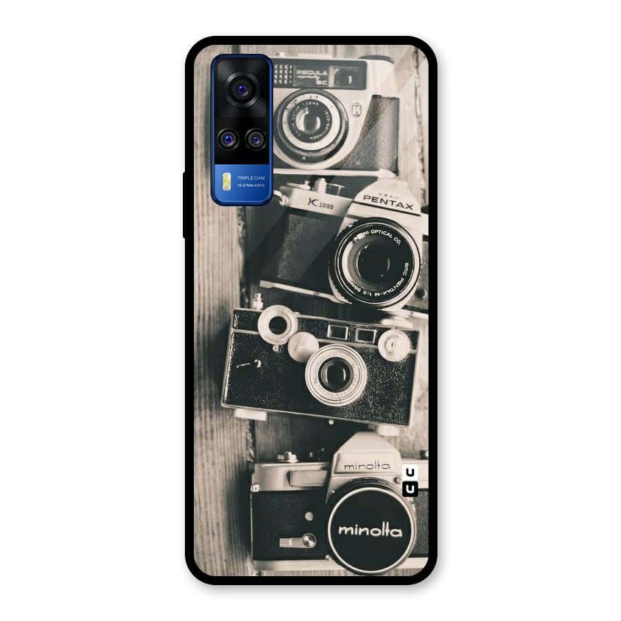 Vintage Style Shutter Glass Back Case for Vivo Y31