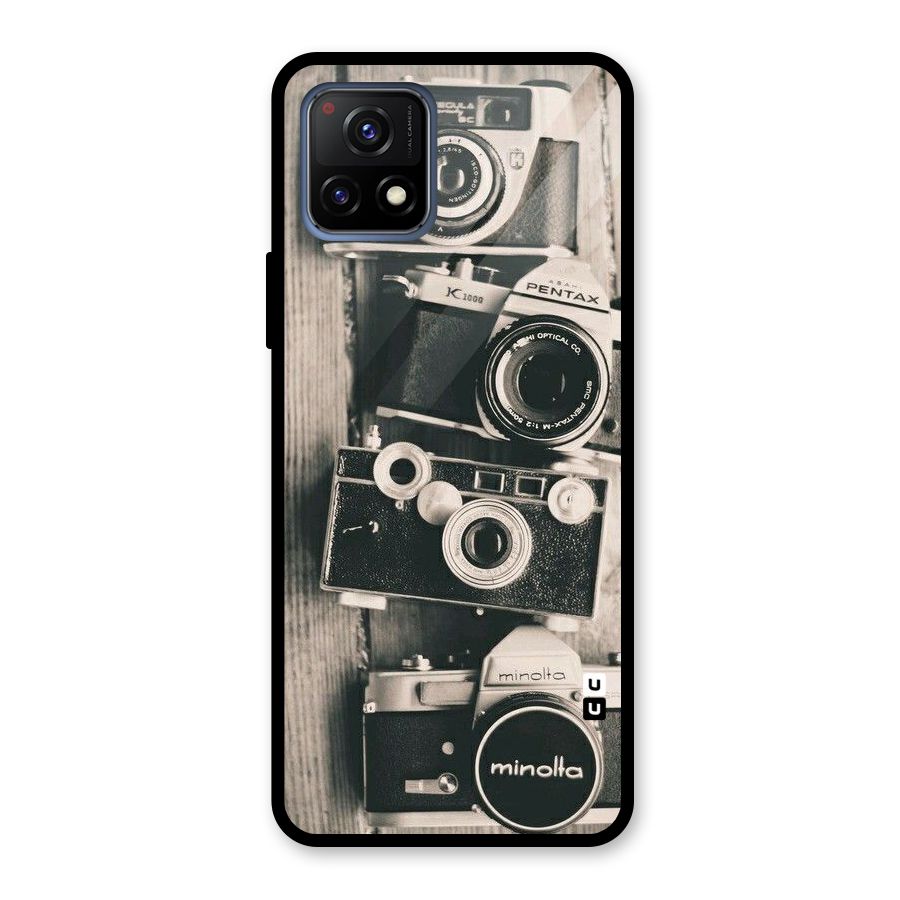 Vintage Style Shutter Glass Back Case for Vivo Y72 5G