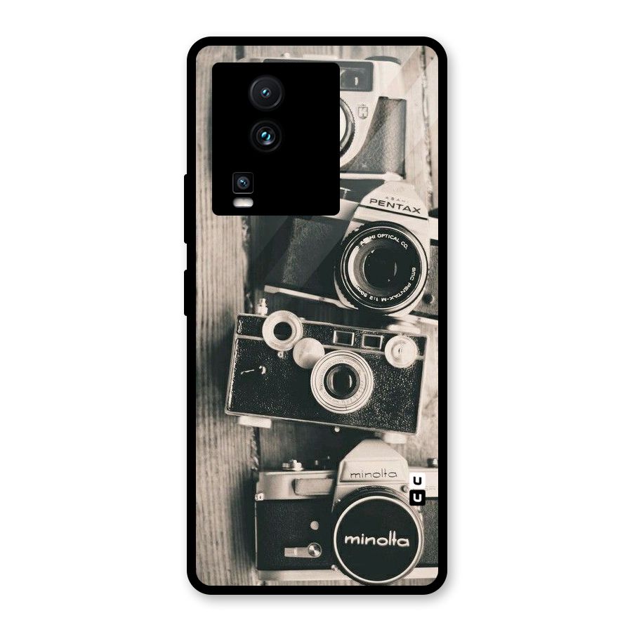 Vintage Style Shutter Glass Back Case for Vivo iQOO Neo 7