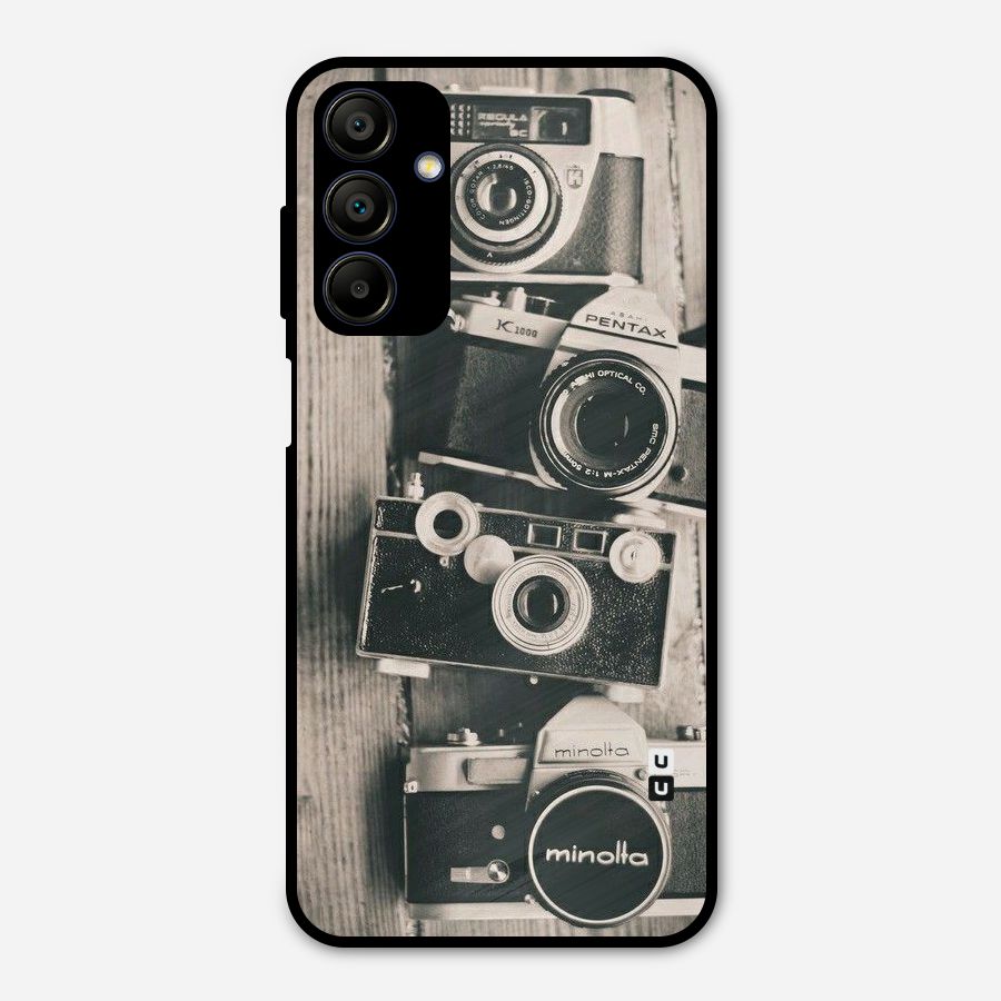 Vintage Style Shutter Metal Back Case for Galaxy A15 5G