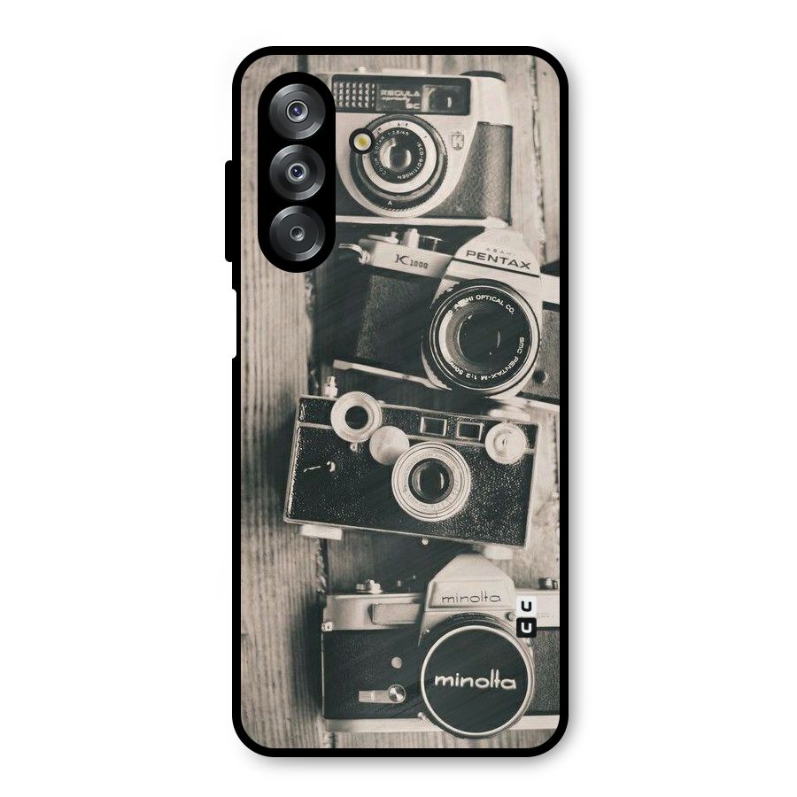 Vintage Style Shutter Metal Back Case for Galaxy A26