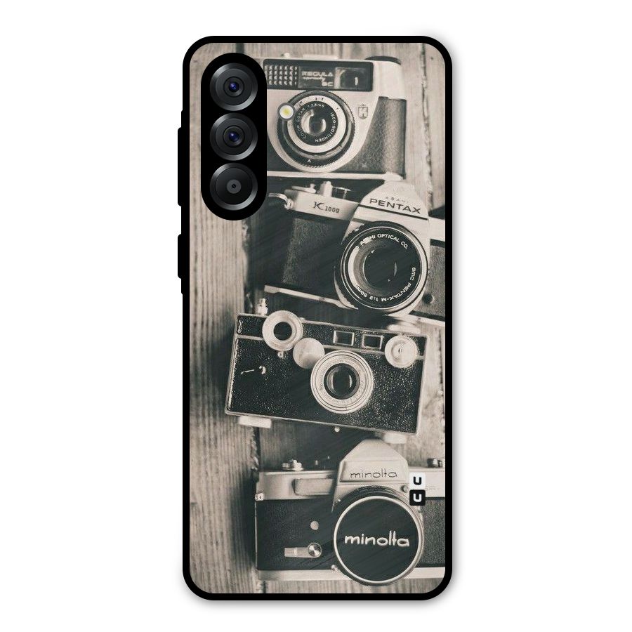 Vintage Style Shutter Metal Back Case for Galaxy A36