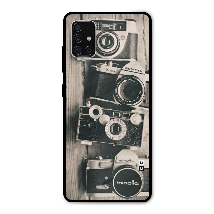 Vintage Style Shutter Metal Back Case for Galaxy A51