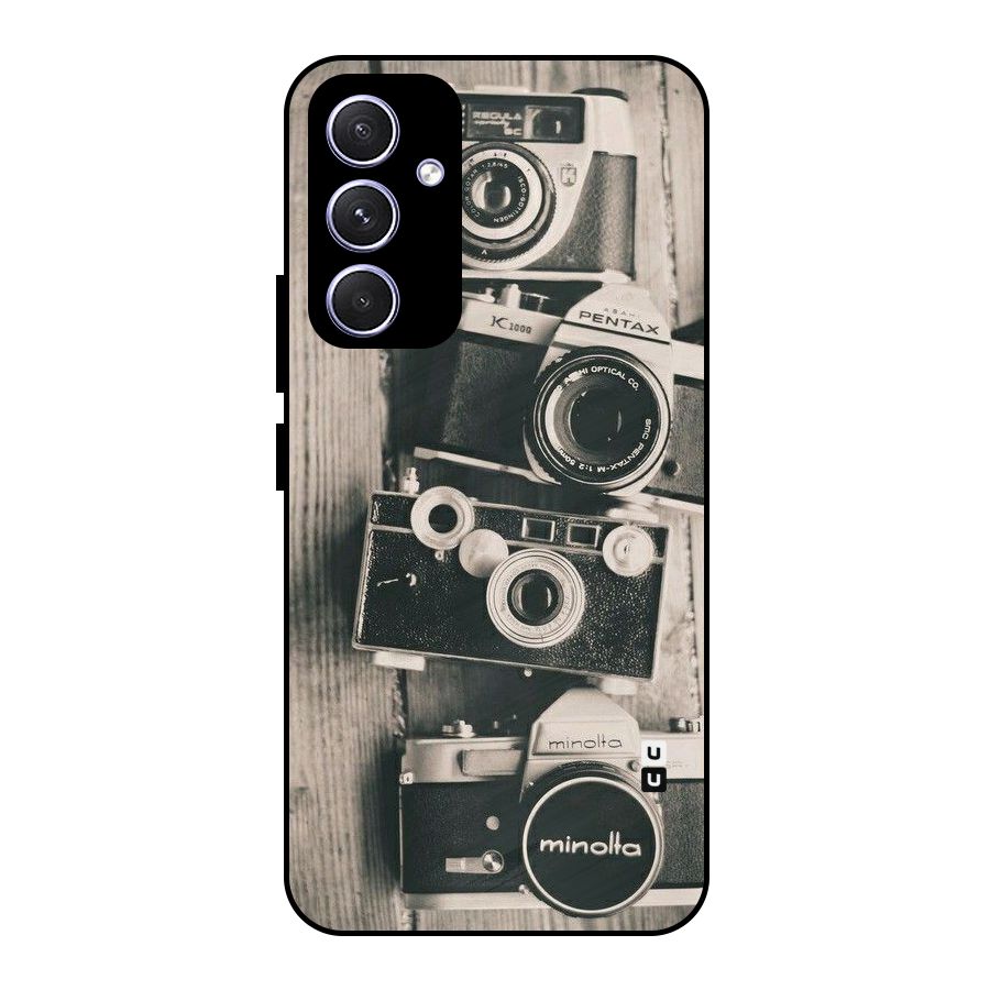Vintage Style Shutter Metal Back Case for Galaxy A54