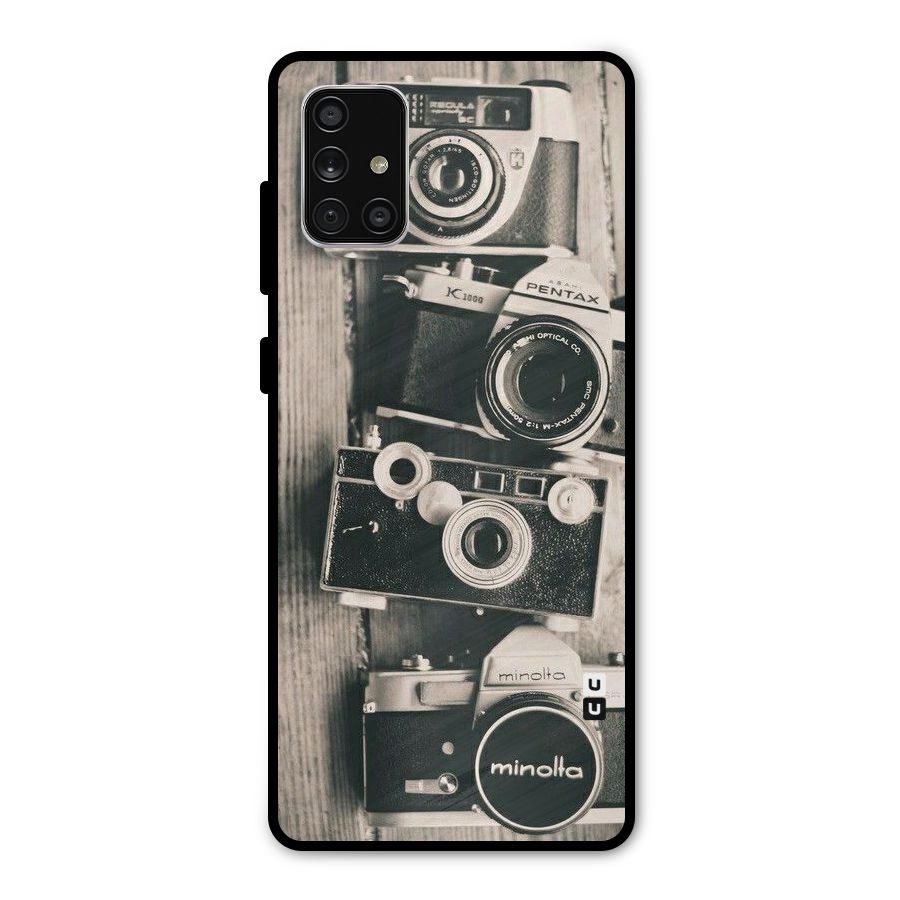 Vintage Style Shutter Metal Back Case for Galaxy A71