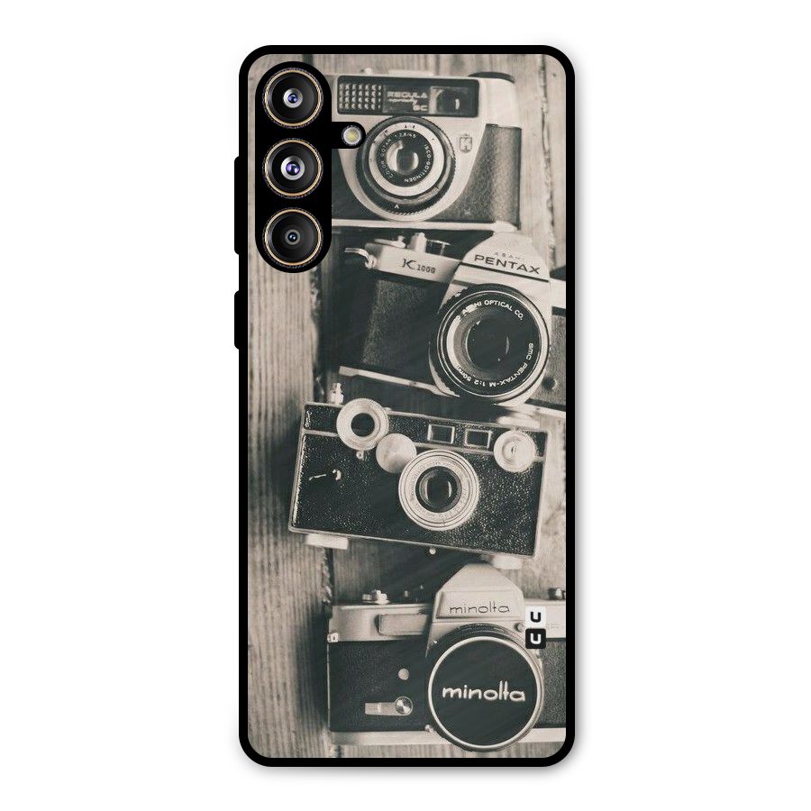 Vintage Style Shutter Metal Back Case for Galaxy F55