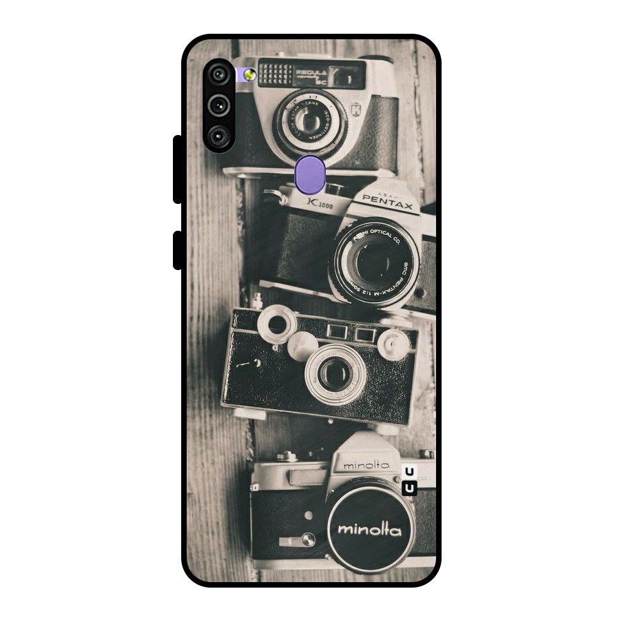Vintage Style Shutter Metal Back Case for Galaxy M11