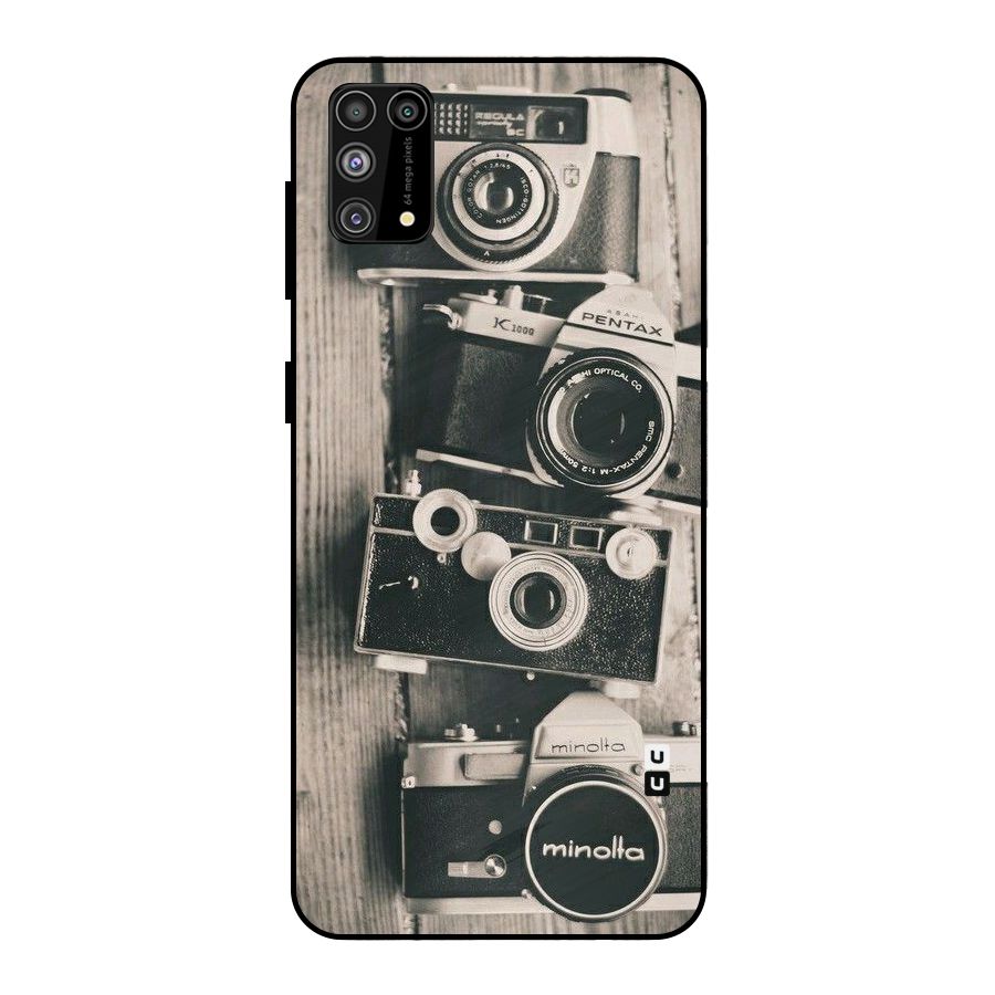 Vintage Style Shutter Metal Back Case for Galaxy M31