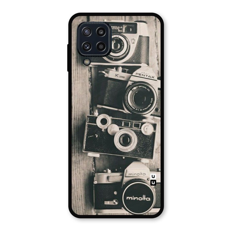 Vintage Style Shutter Metal Back Case for Galaxy M32