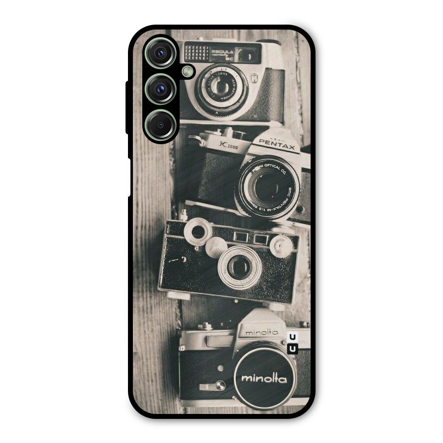 Vintage Style Shutter Metal Back Case for Galaxy M34