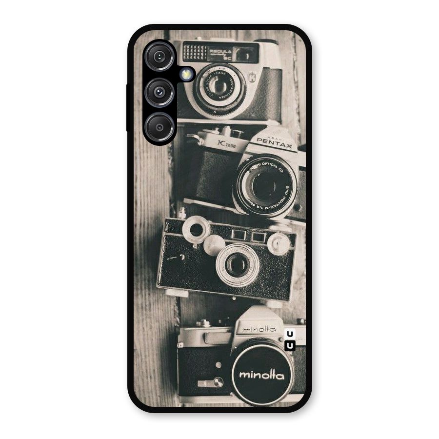 Vintage Style Shutter Metal Back Case for Galaxy M34 5G