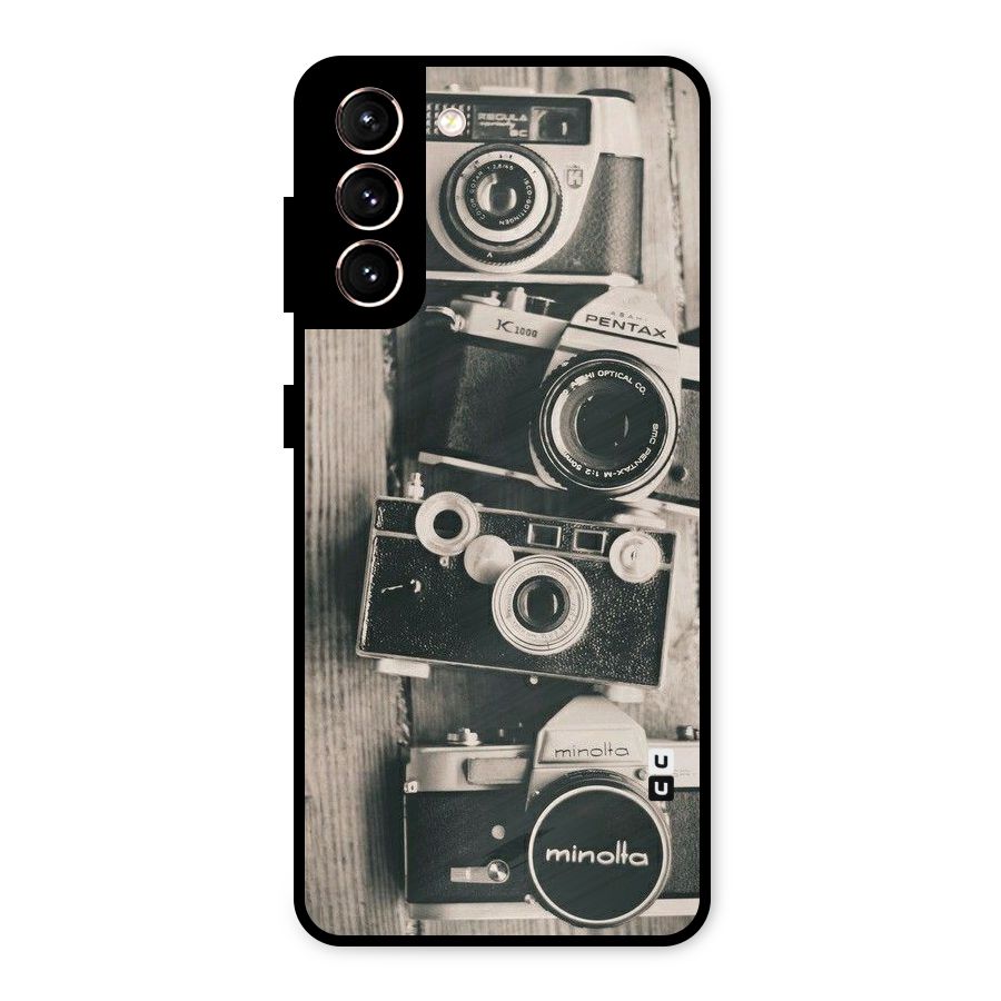 Vintage Style Shutter Metal Back Case for Galaxy S21 5G