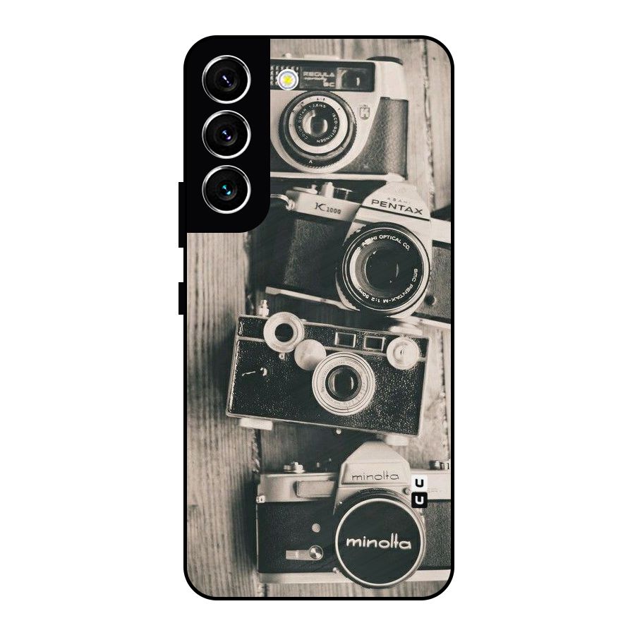 Vintage Style Shutter Metal Back Case for Galaxy S22 5G