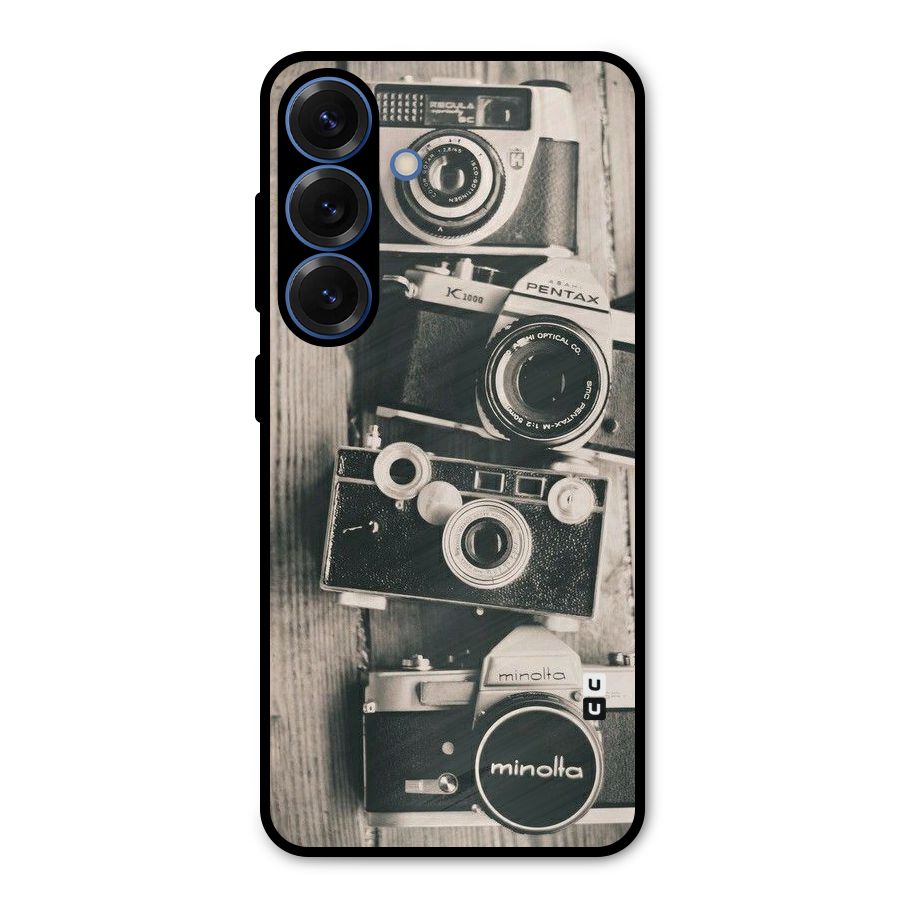 Vintage Style Shutter Metal Back Case for Galaxy S25