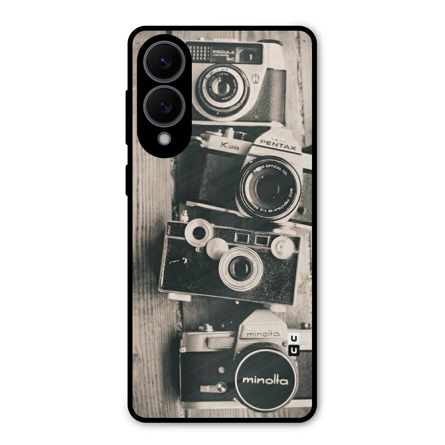 Vintage Style Shutter Metal Back Case for Galaxy S25 Edge