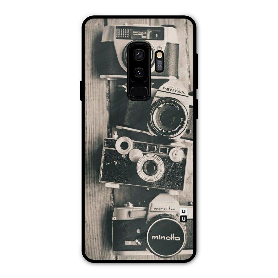 Vintage Style Shutter Metal Back Case for Galaxy S9 Plus
