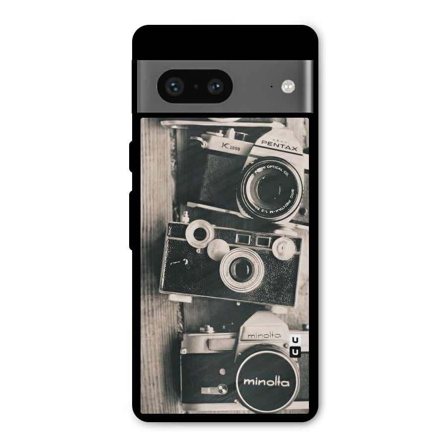 Vintage Style Shutter Metal Back Case for Google Pixel 7
