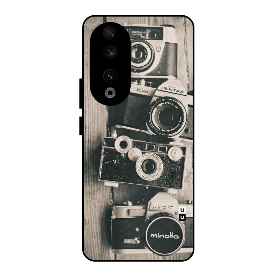 Vintage Style Shutter Metal Back Case for Honor 90