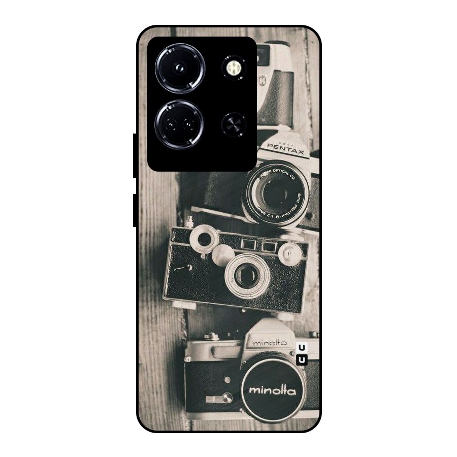 Vintage Style Shutter Metal Back Case for Infinix Note 30 5G