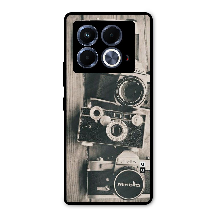 Vintage Style Shutter Metal Back Case for Infinix Note 40 5G