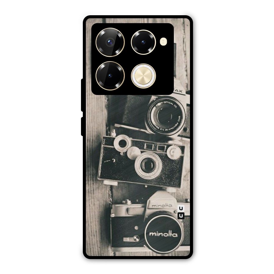 Vintage Style Shutter Metal Back Case for Infinix Note 40 Pro Plus
