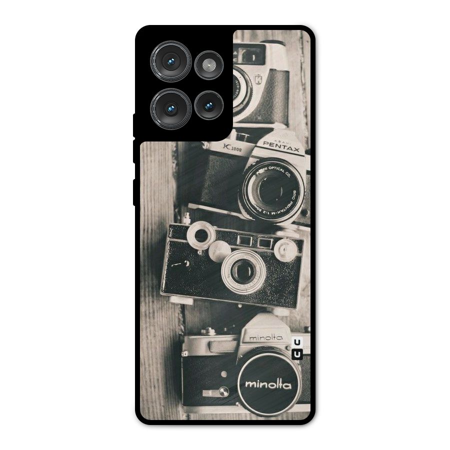 Vintage Style Shutter Metal Back Case for Motorola Edge 50
