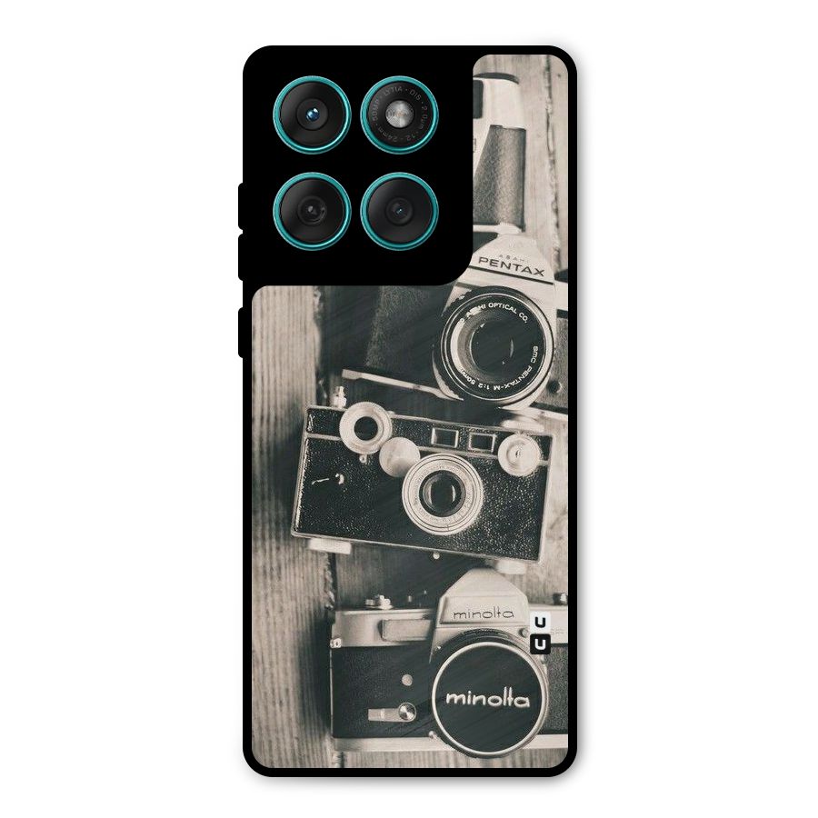 Vintage Style Shutter Metal Back Case for Motorola Edge 60 Fusion