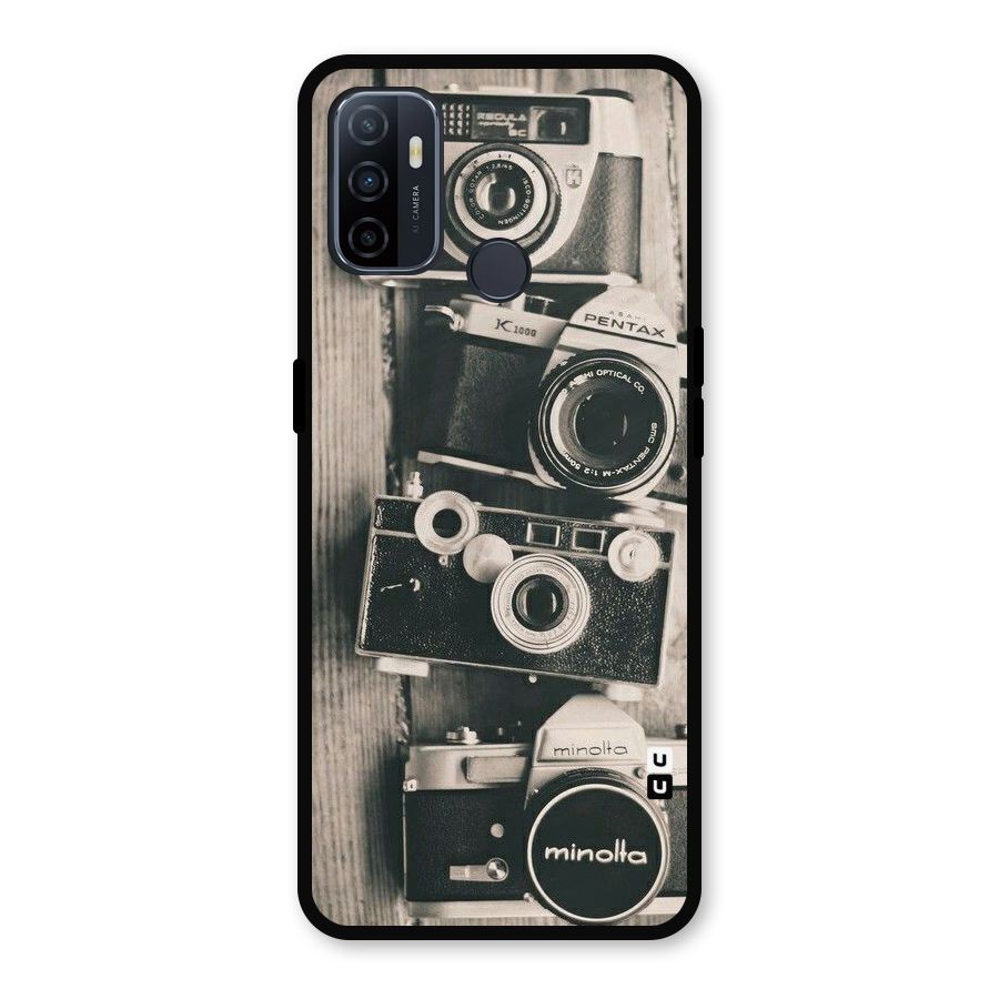 Vintage Style Shutter Metal Back Case for Oppo A53