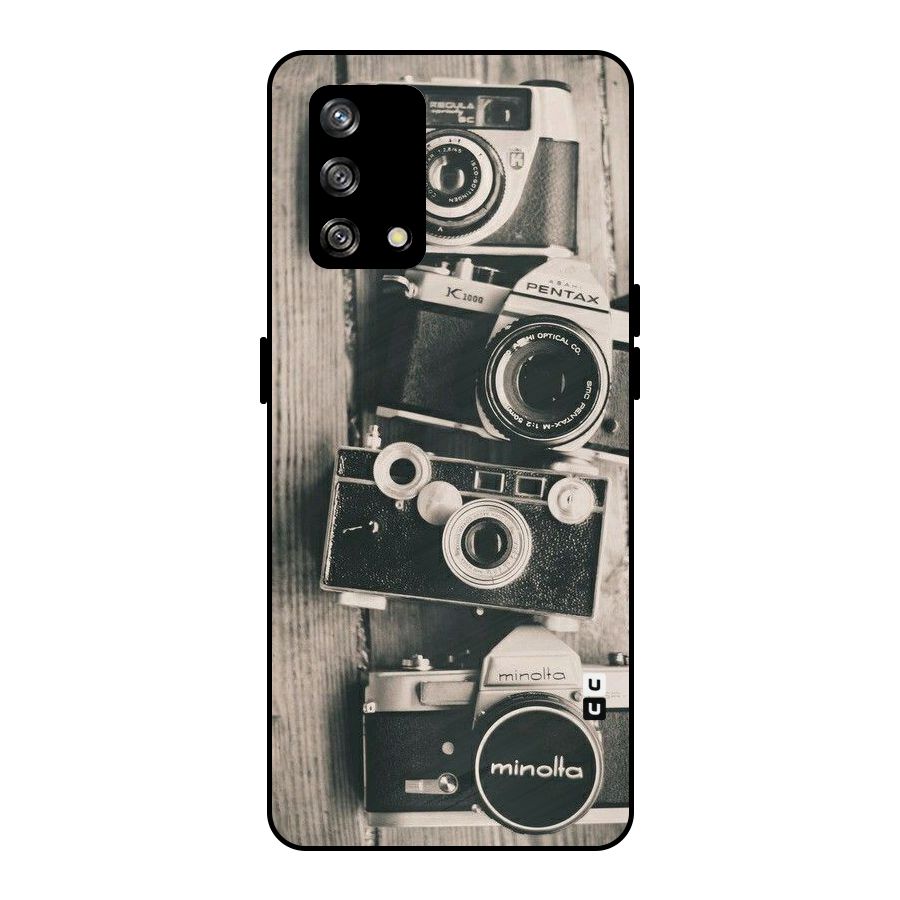 Vintage Style Shutter Metal Back Case for Oppo F19