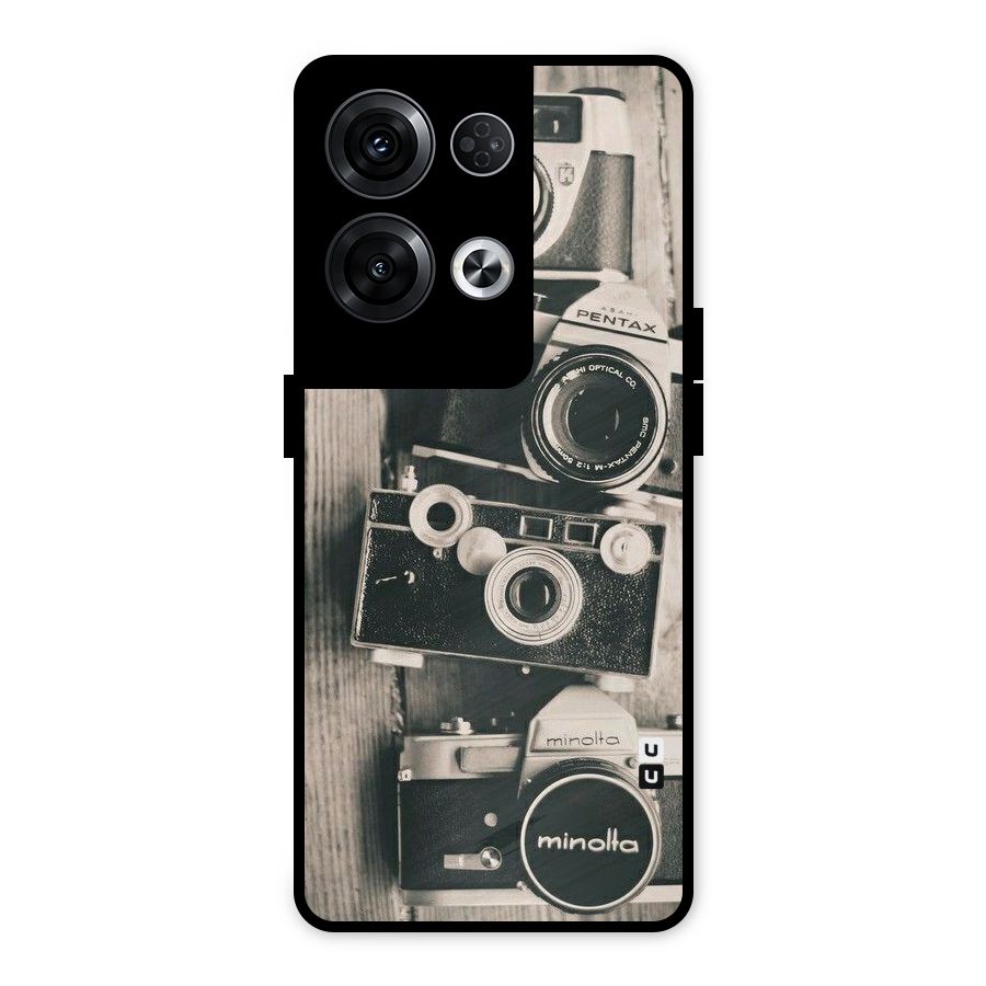 Vintage Style Shutter Metal Back Case for Oppo Reno8 Pro 5G