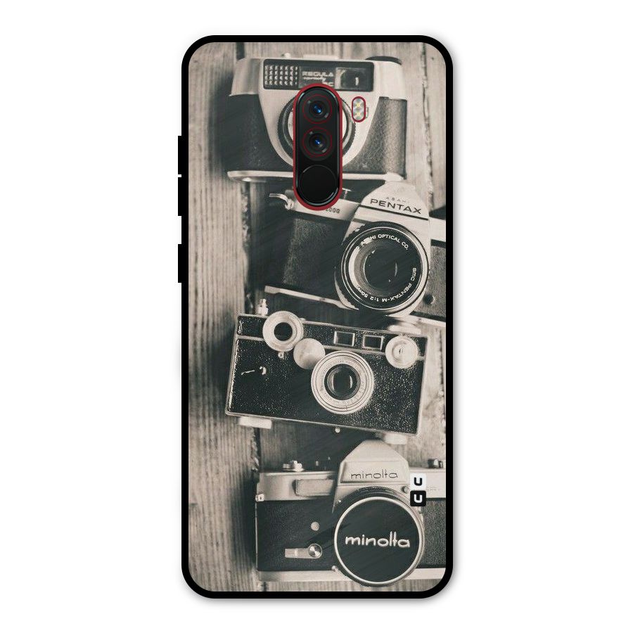 Vintage Style Shutter Metal Back Case for Poco F1