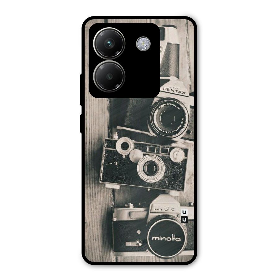 Vintage Style Shutter Metal Back Case for Poco M7 Pro 5G